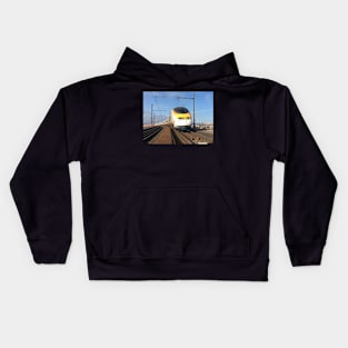 Eurostar on a viaduct Kids Hoodie